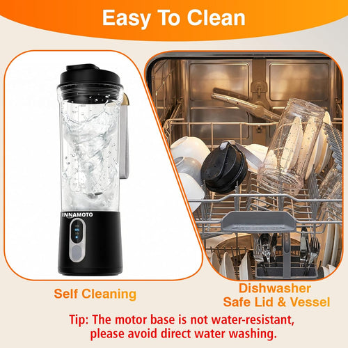 Small Personal Size Portable Blender - Mini Blender Make Smoothies & Shakes | Leak-proof Travel Lid, Powerful Blending Freshly Squeezed Drinks Anytime, Anywhere